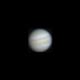 júpiter através telescópio 150mm em condição moderada